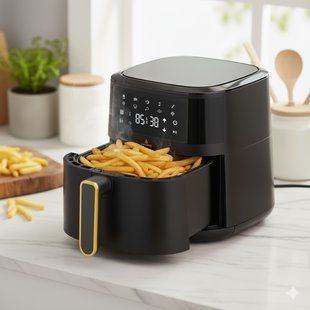 Аэрофритюрница Crownberg CB-5550 5 л 2000 Вт черная CB5550 фото